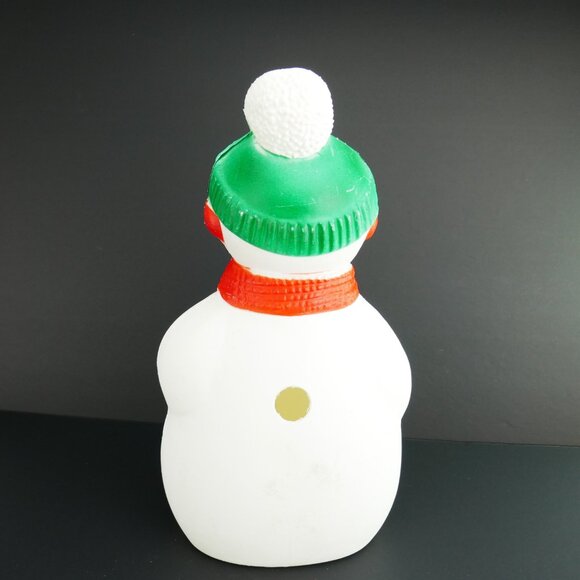 VTG 1980s Plastic Snowman 14" Blow Mold w/ Working Light, Retro Christmas Decor - Picture 5 of 8